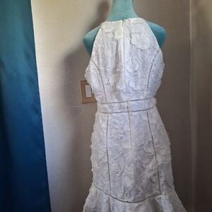 INC International Concepts White Floral Lace Maxi Dress